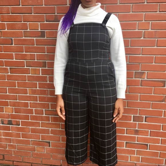 Cropped Plaid overalls - Picture 2 of 7